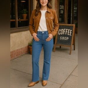 Wrangler Women’s Dark Wash Bootcut Jeans 32x26 Western Classic Denim